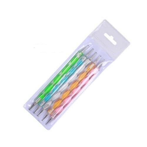 10 sets 5Pcs/Set High Quality Two-Way Dotting Pen Marbleizing Painting Tool Nail Art Dot Set jk17