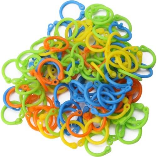 100Pcs Colorful Knitting Stitch Markers Crochet Locking Tool Craft Ring Marker