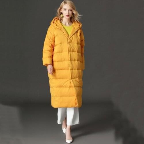 2020, jacket, hooded, Winter, white, duck down, womens plus size, Korean style, long coat, down