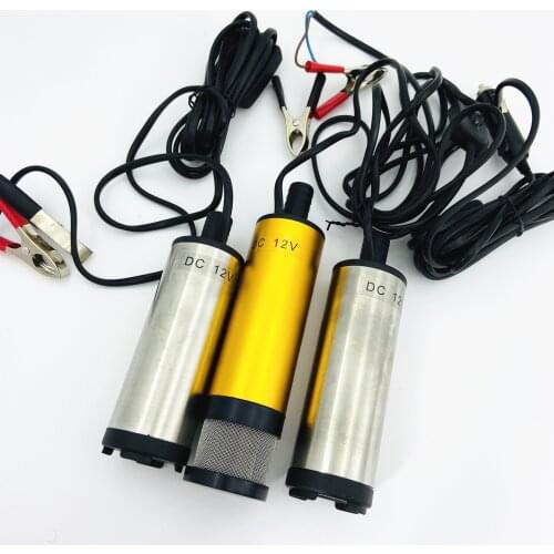 2020 Golden Silver 12V 24V DC Electric Submersible Diesel Oil Water Pump For Pumping Aluminum 30L/min Transfer Refueling Tool