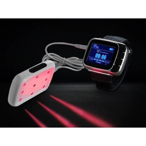 24 diodes 650nm+808nm wrist semiconductor Pain Relief blood sugar and blood pressure treatment Wrist Watch Device