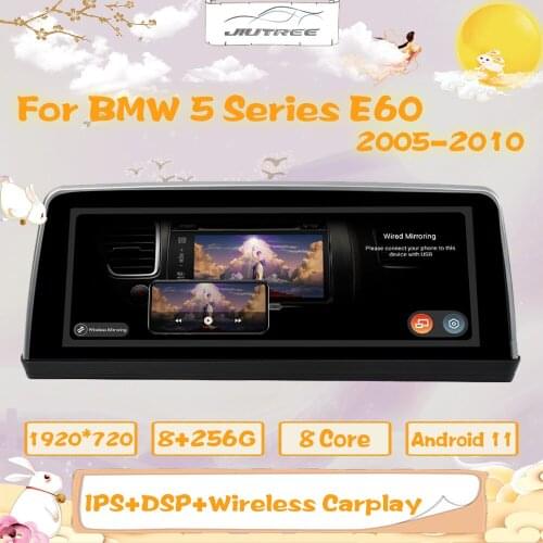 8+256GB Android 11 Car radio tap recorder For BMW 5 Series E60 2005 2006 2007 2008 2009 2010 Built in wireless CARPLAY