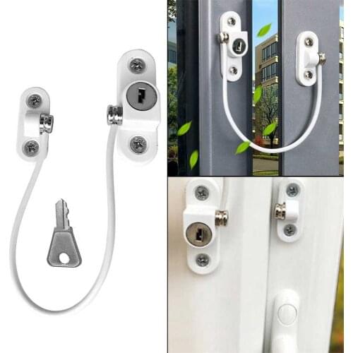6Pcs/Set Window Locks Children Protection Lock Stainless Steel Window Limiter Baby Safety Infant Security Window Locks