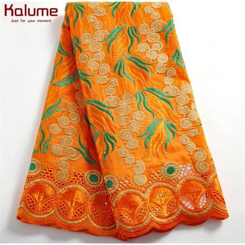 Kalume African Swiss Lace Fabric 2021 Dry Dress Swiss Voile High Quality Design Nigerian Cotton Lace Fabric Diy Dress H2471