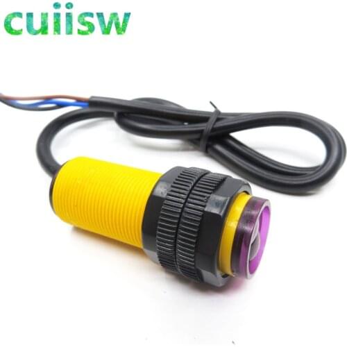 Smart Car Robot E18-D80NK Infrared Obstacle Avoidance Photoelectric Sensor Proximity Switch 3-80cm Detection Range Adjustable