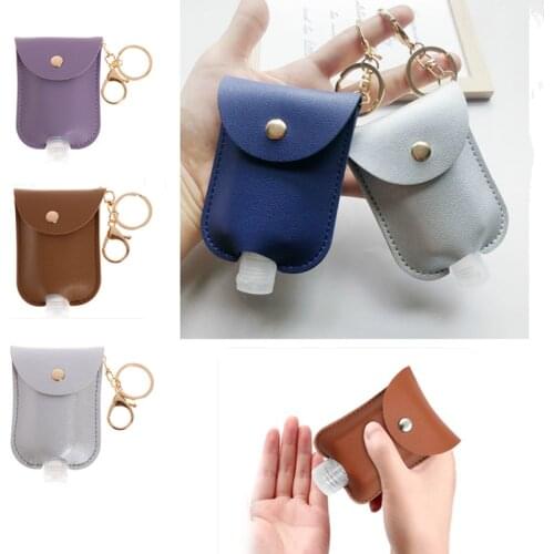 Keychain Hand Sanitizer Holder Travel Bottle Refillable Containers 30ml Flip Cap Reusable Bottles with Keychain Carrier