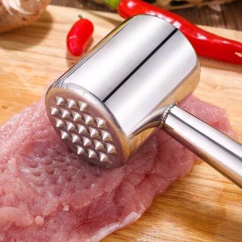 Household Kitchen Stainless Steel Meat Hammer Steak Pork Chops Loose Meat Tenderizer Simple Baking BBQ Tools