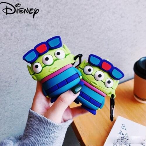 Disney cute cartoon toy story three-eyes wireless bluetooth earphone cover for iPhone airpods1/2 earphone protective shell