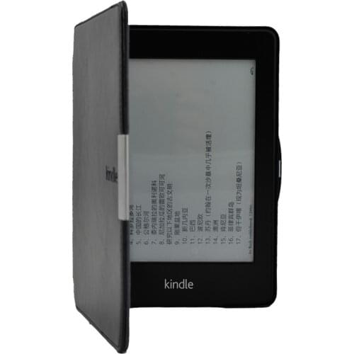 PU Leather Cover Case for Amazon Kindle Paperwhite 1/2/3 KPW protect auto sleep or unlock by cover