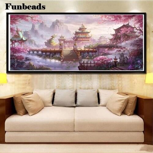 Full square round drill 5D DIY diamond painting Fantasy fairyland scenery embroidery beaded cross stitch 3D home decor FF4264