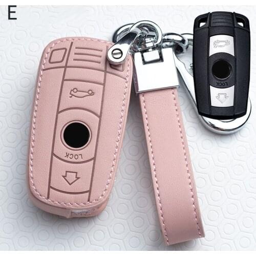Leather Car Key Case Cover fob for BMW F30 F34 F10 F07 F20 G30 F15 F16 E61 E90 E82 E70 E71 1 2 3 4 5 6 7 Series X1 X3 X4 X5 X6