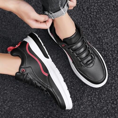 Casual Fashion Shoes Mens Shoes Casual Leather Sports Leisure Mens Sneakers Men Fashion Black Man Shoe Flat Sport Male For