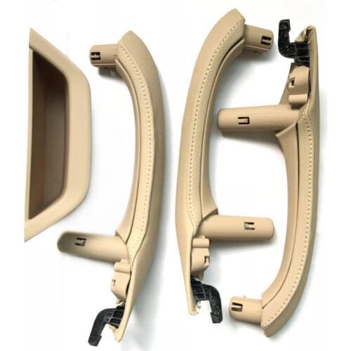 Left Right Driver Car Interior Door Pull Handle Leather Cover Set Assembly Replacement For BMW X3 X4 F25 F26 2010-2016