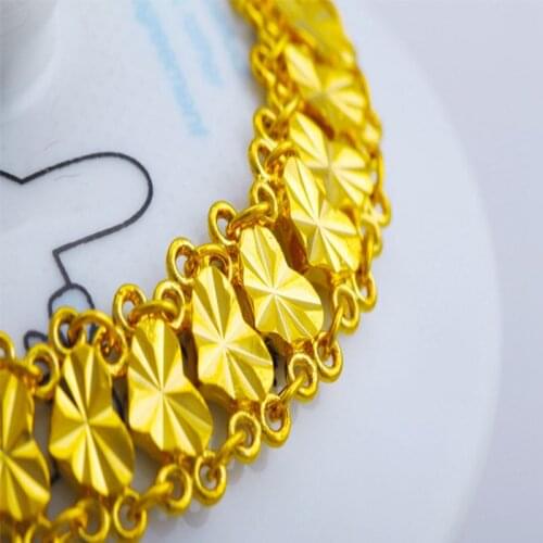Fashion Bracelet Yellow Gold Fillde Womens Love Chain