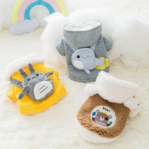 Cartoon Dog Clothes Coat Jacket for Dogs Small Clothing Pet Outfits Warm Cute Winter Yorkies White Boy Thermal Ropa Para Perro