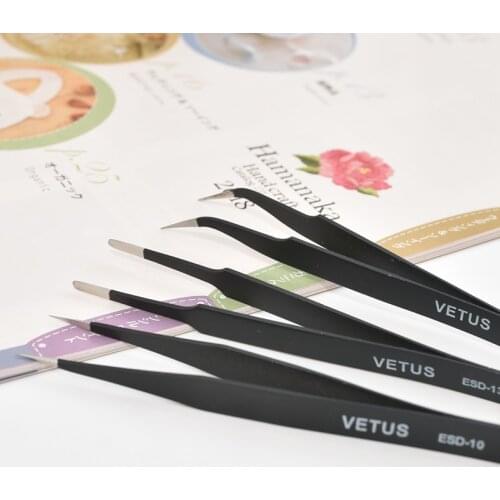 ESD Anti-Static Stainless Steel Tweezers Set Maintenance Repair Tool Kit Anti Static Model Making Tool Hand Tool