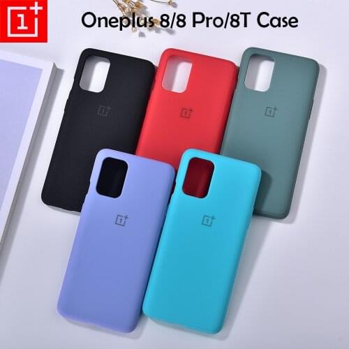 Original Oneplus Sandstone Matte Case Soft Finish Back Skin Cover For 1+ Oneplus 8/8 Pro/8T Anti-fingerprint Protective Housing