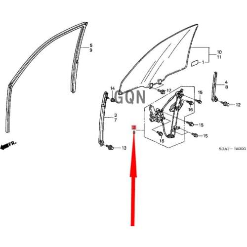 Left front door lifter 2006-Hon daA CCO RD Left front door electric car window button glass lifter switch assembly