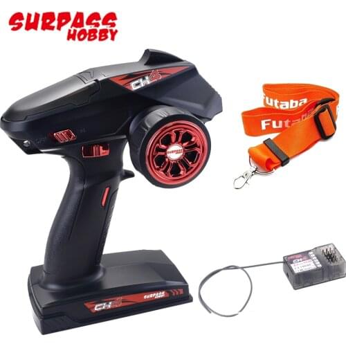 Surpass Hobby 2.4G 4CH Radio System Transmitter Remont Controller With 4CH Receiver For 1:8 1:10 RC Car/Boat/Tank/Crawler