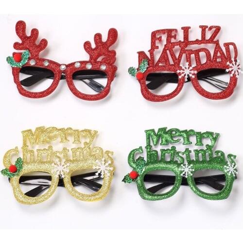 Christmas Decorations Adult Children Toys Santa Claus Snowman Antler Glasses Christmas Decorative Glasses Dropship