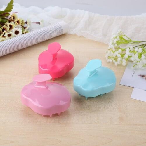 Silicone Shower Hair Washing Brush Shampoo Comb Head Scalp Massage Brush Head Muscle Relaxer Bathroom Accessory