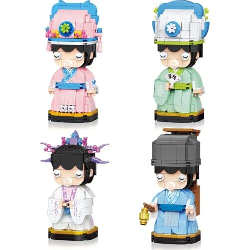 Ancient Folk Love Story Characters Classical Beauty Zhu Yingtai Liang Shanbo Wang Zhaojun Xi Shi Building Block Toy