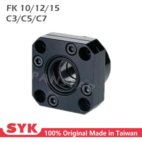 SYK Professional Support Unit FK10 FK12 FK15 fixed-side C3 C5 C7 for ballscrew TBI sfu 1204 Premium CNC Parts End Supported Acce