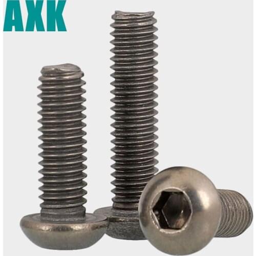 ISO 7380 M2 M3 M4 M5 M6 Titanium Screws Flat Head Hex 2.0 Driver Ti GR2 Polished Titanium Button Head Torx Screw