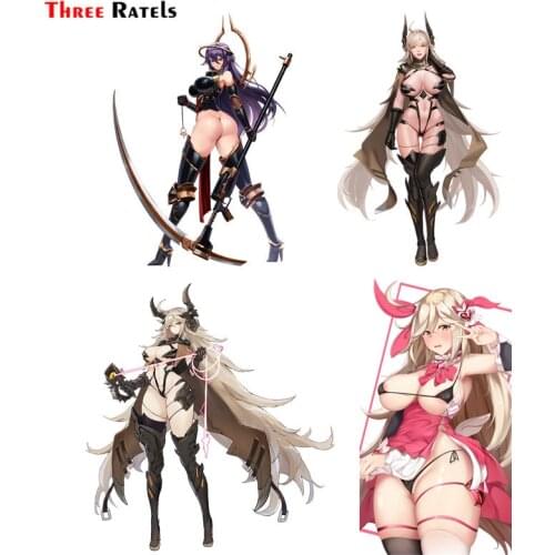 Three Ratels F30 hentai Faucre Anime game sex girl with weapon last origin pvc laptop car sticker decal