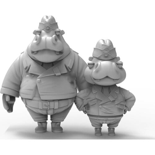 Unassambled 1/35 modern animal stand Crew Set Resin figure miniature model kits Unpainted