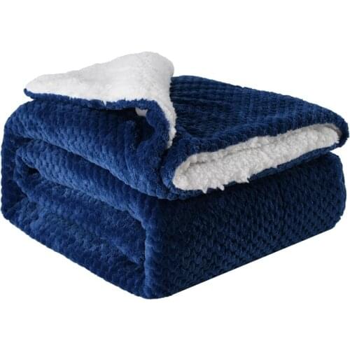 Thicken Lamb Wool Sherpa Fleece Double Blanket Fluffy Throw Sofa Cover Winter Coral Fleeces Bedspread Air Conditioning Blankets