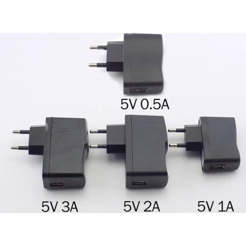 5V 0.5A 1A 2A 3A Micro USB Charger AC to DC Charging Universal USB Power Adapter Supply 100V-240V Output Phone Power Bank