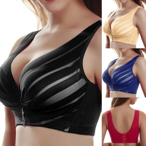 Vertvie Women Full Cup Thin Underwear Push Up Bra Adjustable Lace Female Sports Bra Breast Cover B C D Cup Large Size