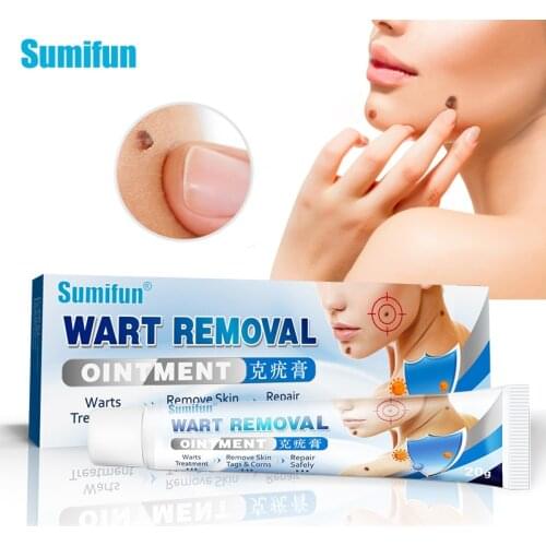 1Box Sumifun Warts Remover Cream Herbal Extract Antibacterial Ointment Skin Tag Remover Foot Corn Plaster Warts Care Ointment