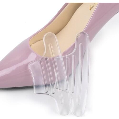 1Pair Invisible Silicone Stickers Gel Heel Cushion Protectors Orthotic Shoes Insoles High Heel Pad Stick Foot Care Ramdon Color