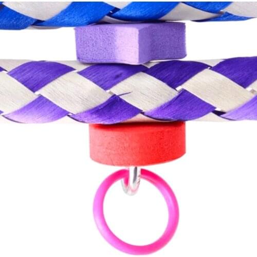 1Pc Bird Parrot Chewing Foamy Toys Multicolor Foraging Pulling Toy for Conure Parakeet Cockatiel Lovebird African Grey