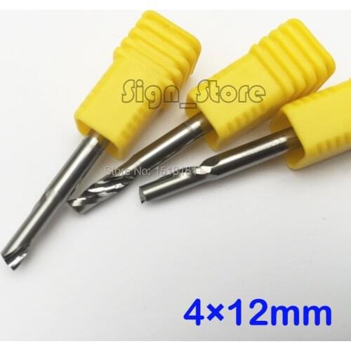 5pcs High-Grade Single Blade Aluminium Cutting Single Flute CNC Router Bits 4 X 12mm