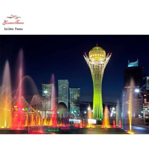 5D DIY Diamond Painting City lights Cross Stitch Diamond Embroidery Mosaic Pattern Architecture Rhinestone Needlework