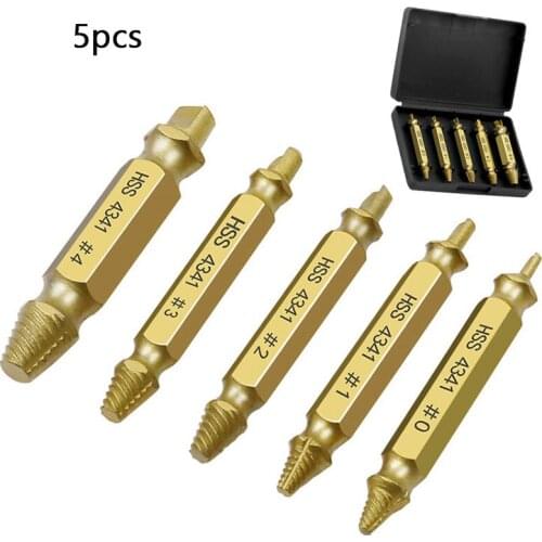 6pcs Damaged Screw Extractor Drill Bit Set Easily Take Out Broken Screw,Bolt Remover Stripped Screws Extractor Demolition Tools