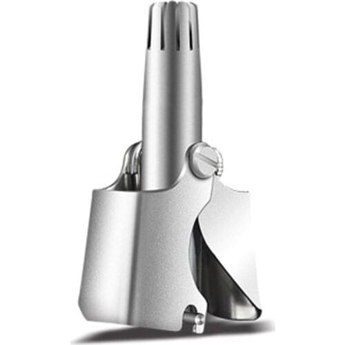 AD-Stainless Steel Ear Nose Trimmer Razor Safety Care Beauty Nose Manual Body Trim Washable Nose Hair Tool Men and Women