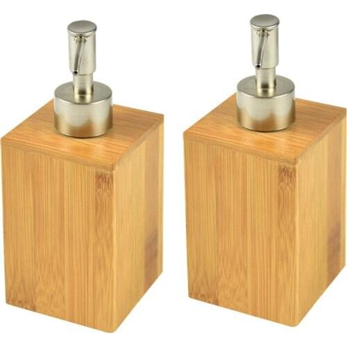 1PC Bamboo Liquid Soap Dispenser Hand Sanitizer Restaurant Hotel Lotion Tank Press Shower Gel Bottle