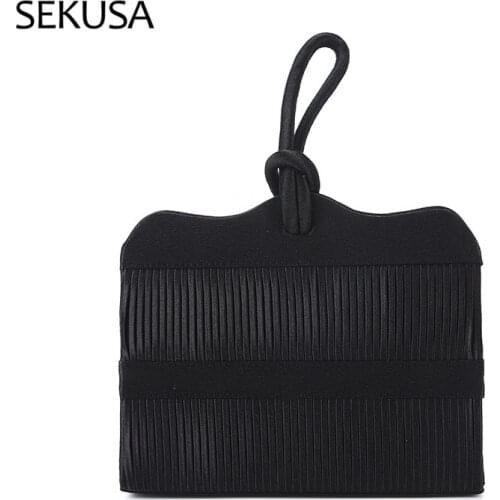 Black Color Velvet Evening Bags Bucket Ladies Party Handbags Purse Ruched Fashion Female 2021 Day Clutch
