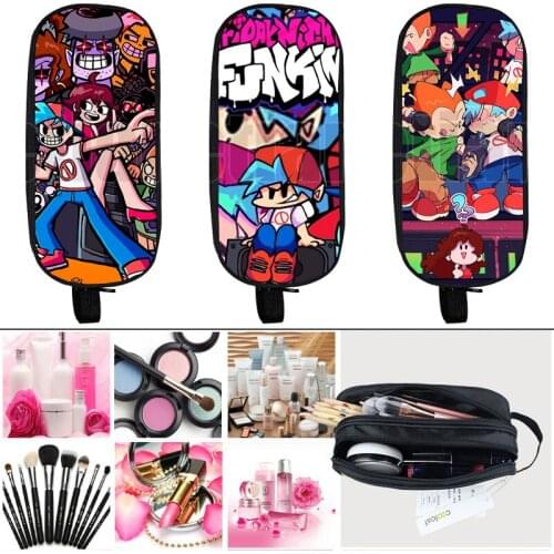 Hot Game Friday Night Funkin Pencil case Kids Cosplay Canvas School Pen bag Women Harajuku Cosmetic bags unisex Handbag Wallet