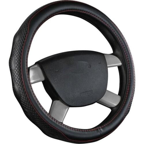 Car Steering Wheel Cover Skidproof Auto Steering- wheel Cover Anti-Slip Universal Embossing Leather Car-styling 7060