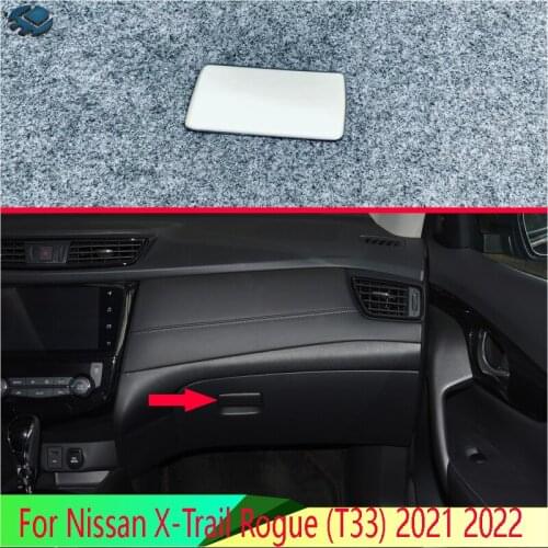 For Nissan X-Trail Rogue (T33) 2021 2022 Car Accessories ABS Chrome Co-pilot glove box door bowl handle decorative frame