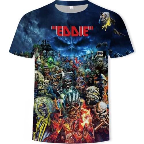 Skull t-shirt Fashion 3D print t shirt men/women heavy metal grim Reaper Short sleeve Harajuku style tshirt streetwear tops