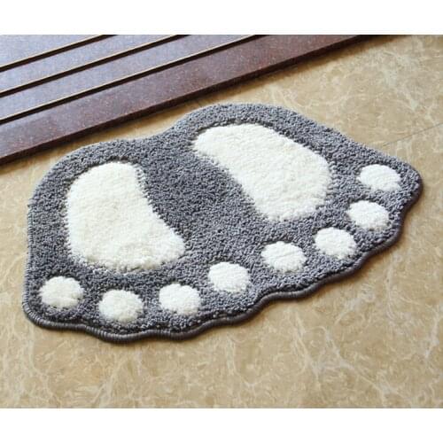 Foot Print Bath Mats,Non-slip Bathroom Carpet,Mat Toilet Tapete Para Banheiro,Bathroom Rug Bath Pad Carpets,Microfiber Mini Mats