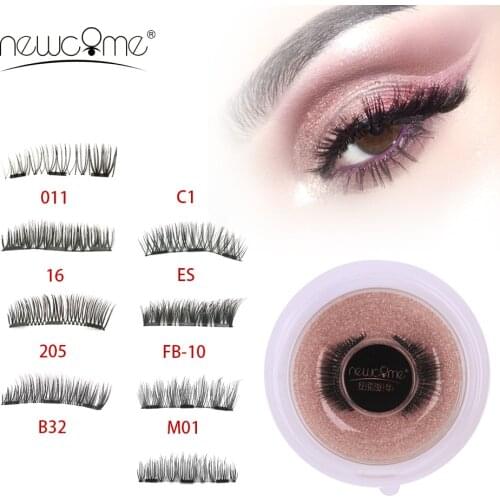 NEWCOME Magnetic Lashes 3D/6D Natural Magnetic Lashes Handmade Mink Reusable Magnet Eye lashes Makeup Tools