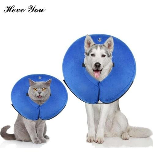 Heve You Inflatable Dog Collar for Dog Soft Recovery Collar for Pet Protective Collar Neck Wound Healing PreventPuppy Lick Wound