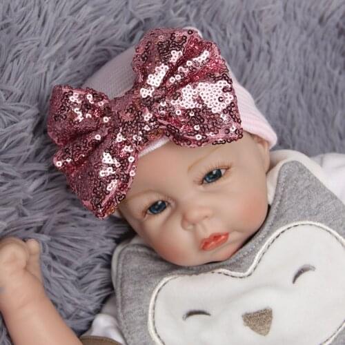 New Fashion Baby Hats Cute Newborn Baby Girls Infant Striped Sequined Bowknot Beanie Hat Spring Autumn Caps 6 Colors Hot Sale